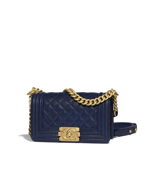 small boy chanel handbag navy blue|The Ultimate Guide to the Chanel Boy Bag .